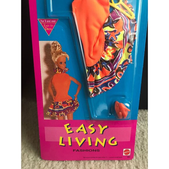 Barbie Easy Living Fashions - Easy To Dress (1991 Arco Toys, Mattel Dress Hanger - Picture 3 of 6
